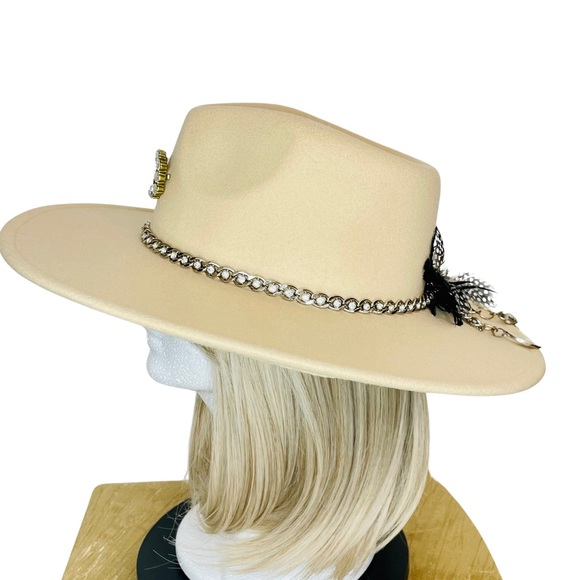 CUSTOM MADE: “Step Aside Darling, GG’s Here!” Camel and Diamond Big Wide Brim - Picture 5 of 9